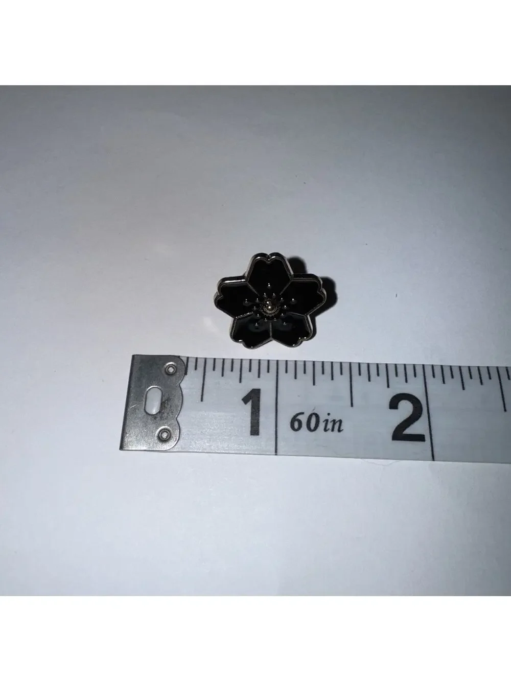 Black Flower Pin Brooch